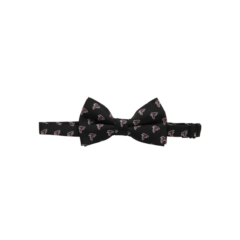Black and Red Dog Bow Tie with Logo Pattern - Atlanta Falcons Football Sport